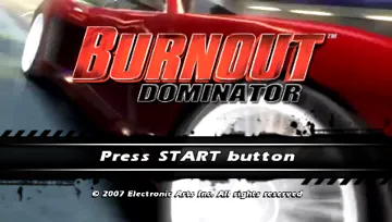 Burnout Dominator (EU) screen shot title